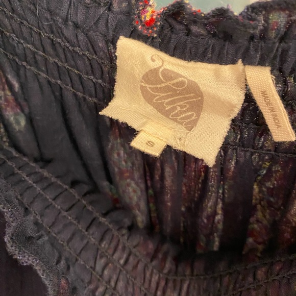 Lilka / Anthropologie / Off the Shoulder Romper / Boho / PomPom Sleeves /Paisley - Picture 6 of 6